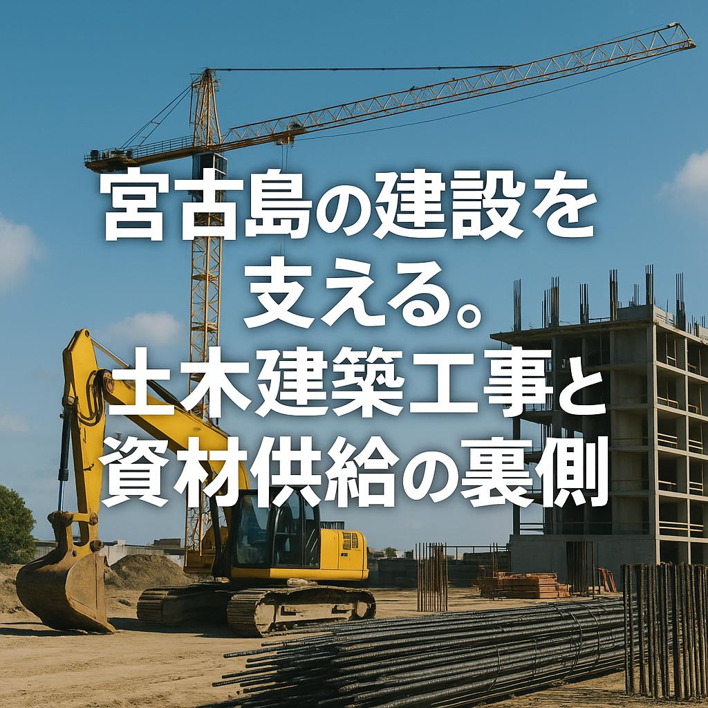 宮古島の建設を支える。土木建築工事と資材供給の裏側